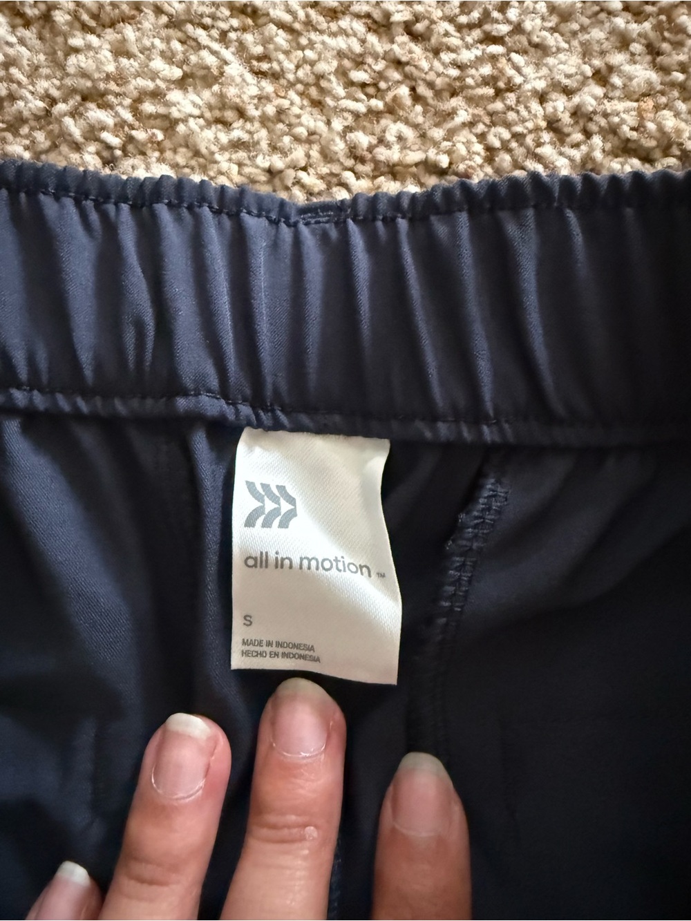 NWT All in Motion High Rise Woven Trousers Navy Blue Size Small - Picture 4 of 13
